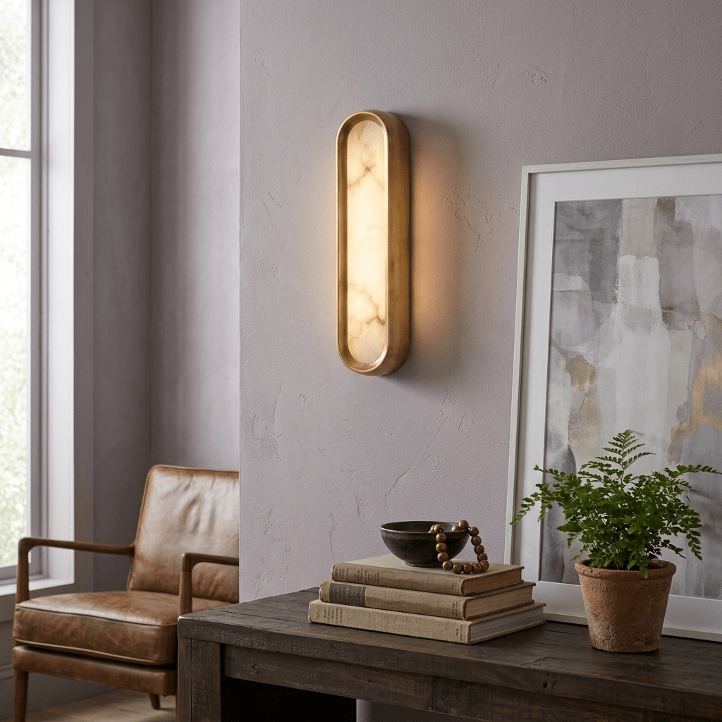 Evariste aplique de pared Aurelia Arco alabastro