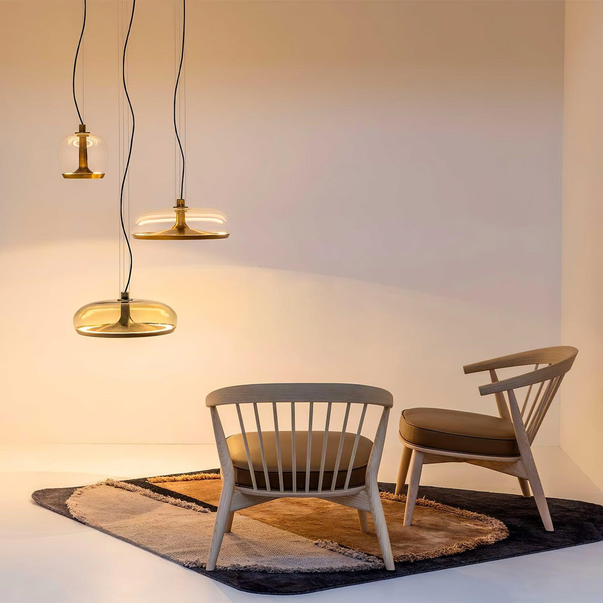 Cotalor lámpara colgante LED de vidrio estilo nórdico
