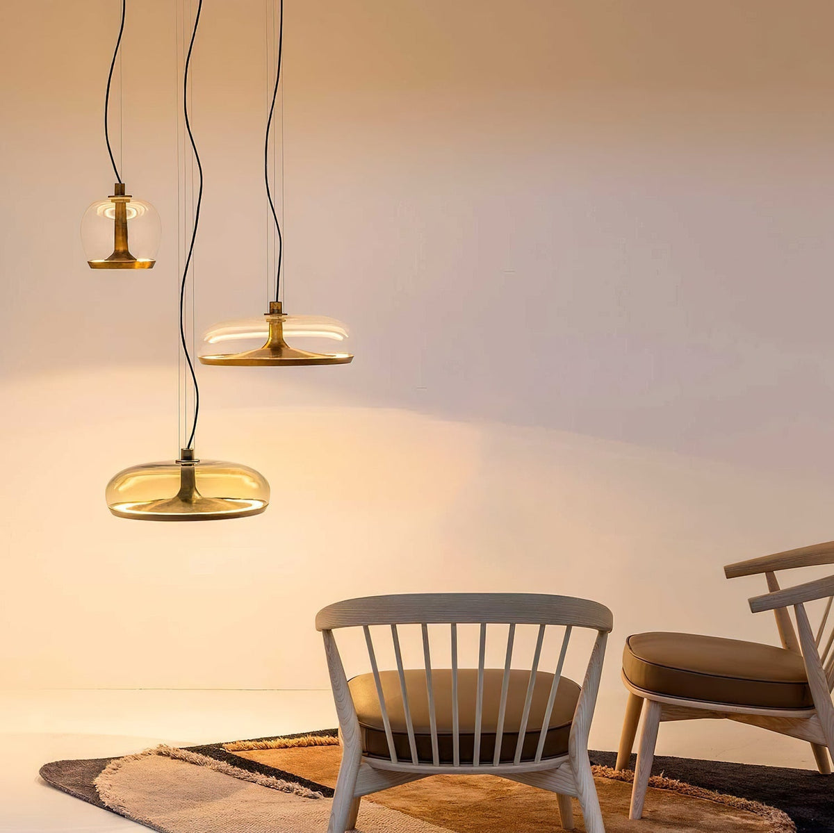 Cotalor lámpara colgante LED de vidrio estilo nórdico