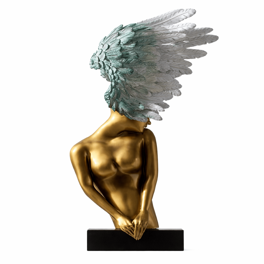 Caelvian Escultura de busto alado