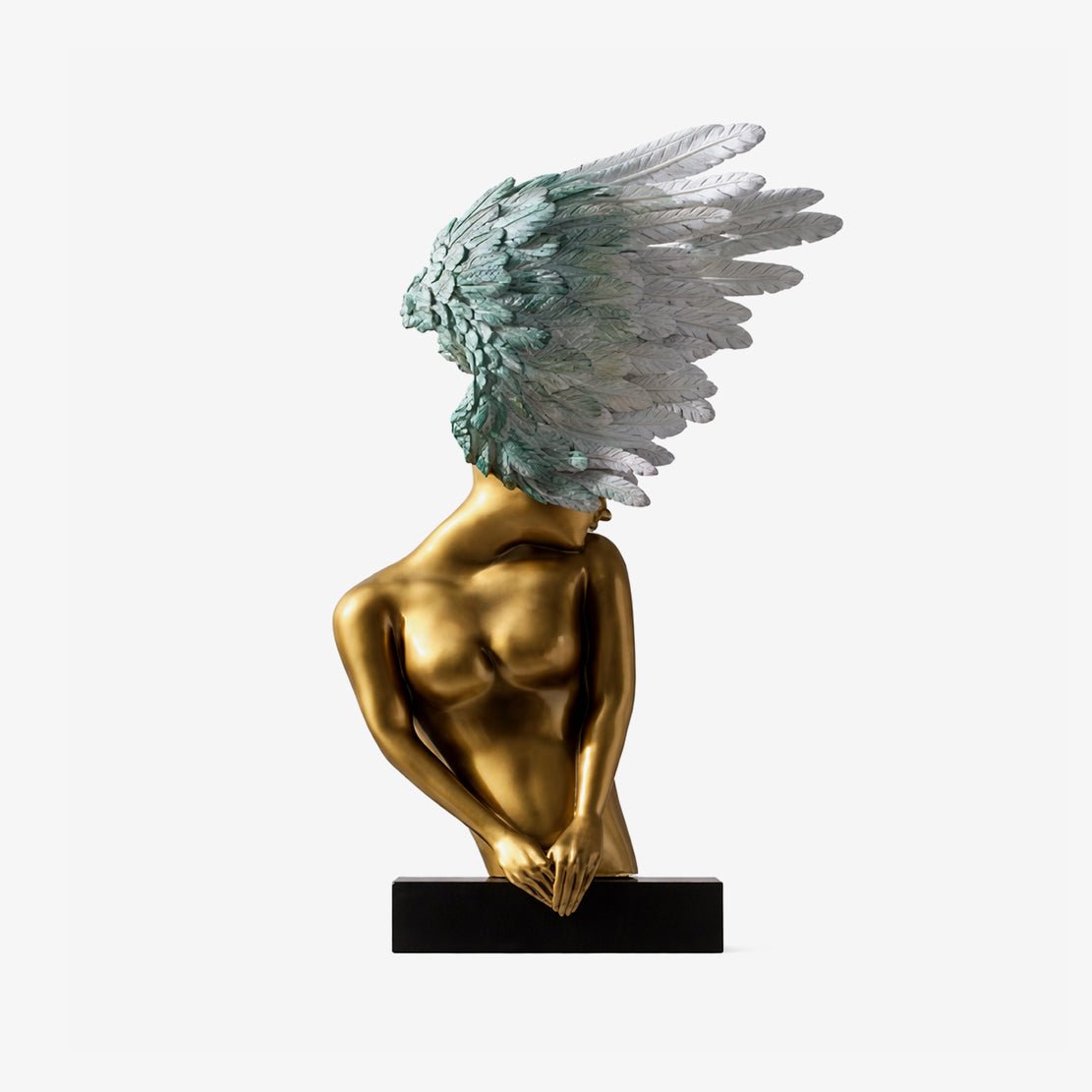 Caelvian Escultura de busto alado