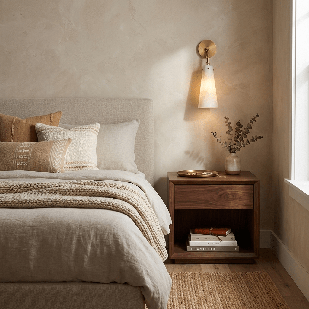 Alborelle aplique de pared con pantalla de alabastro cónico