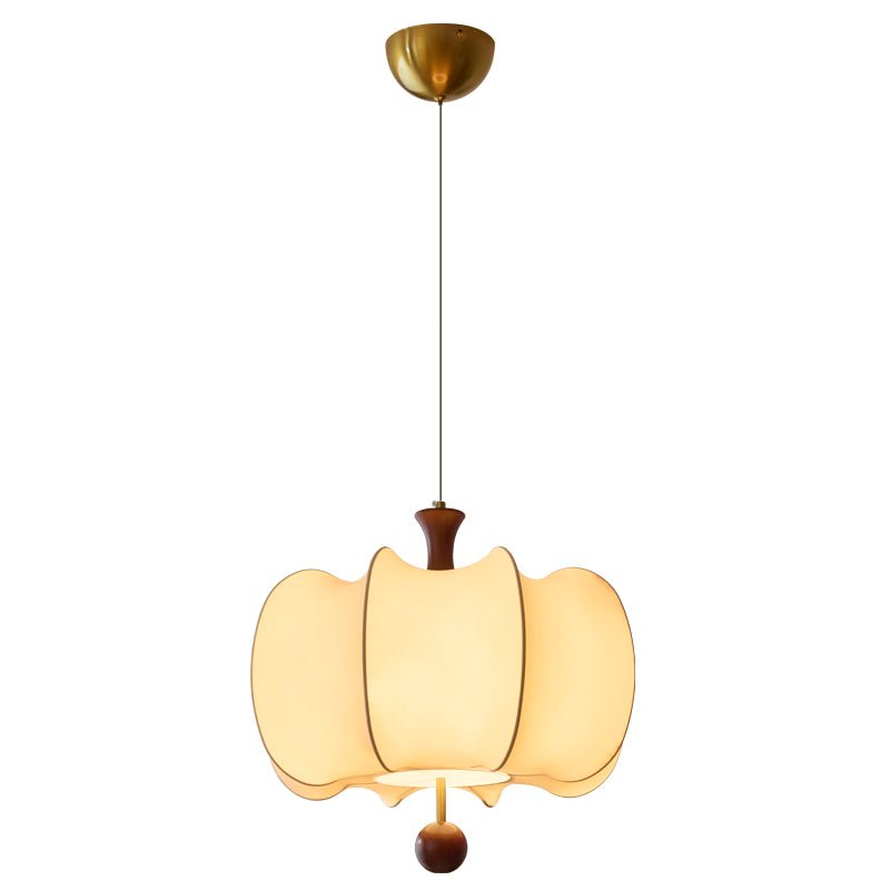 Elvelise lámpara colgante de tejido y madera