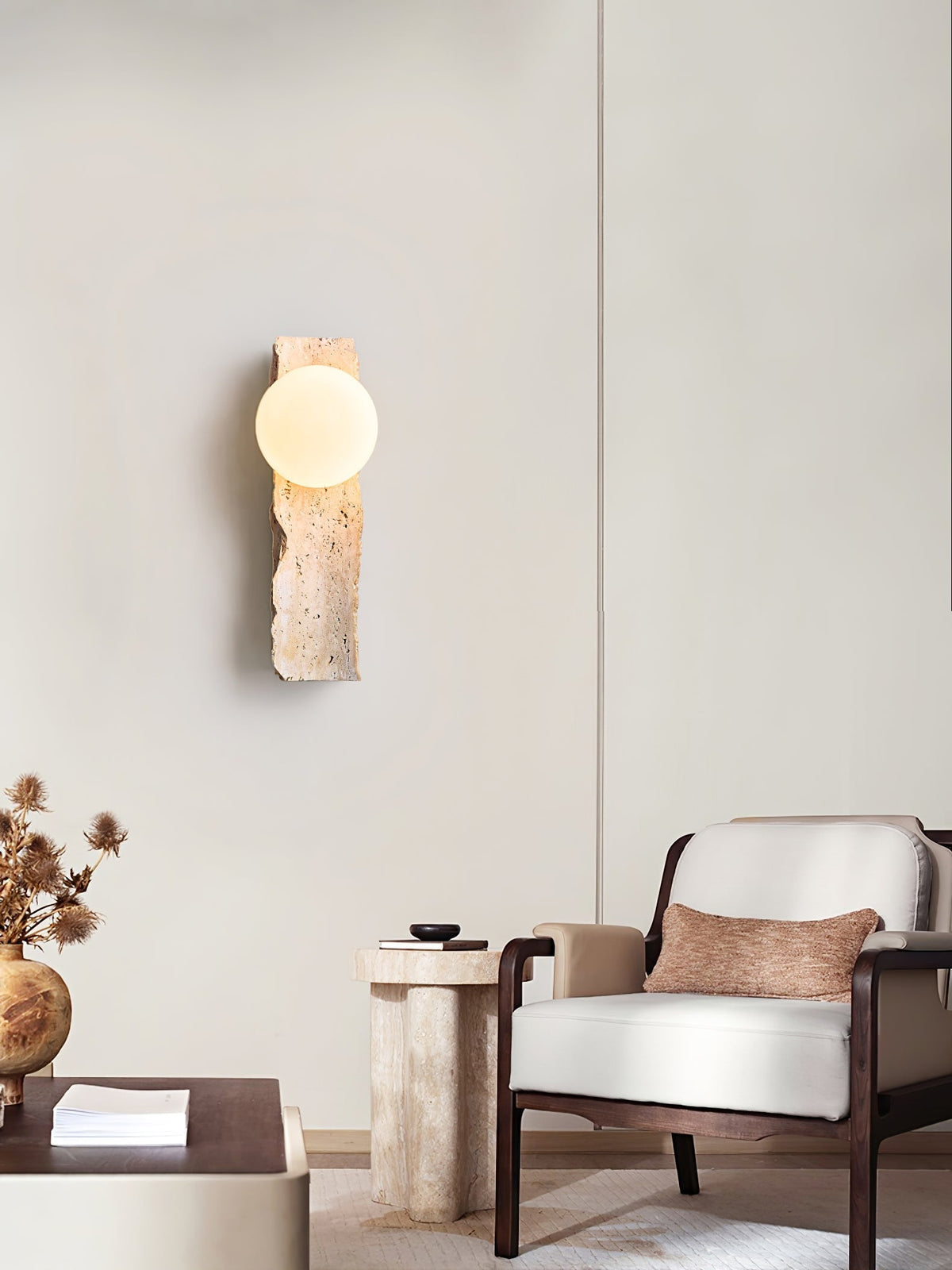 Elnoren aplique de pared en travertino