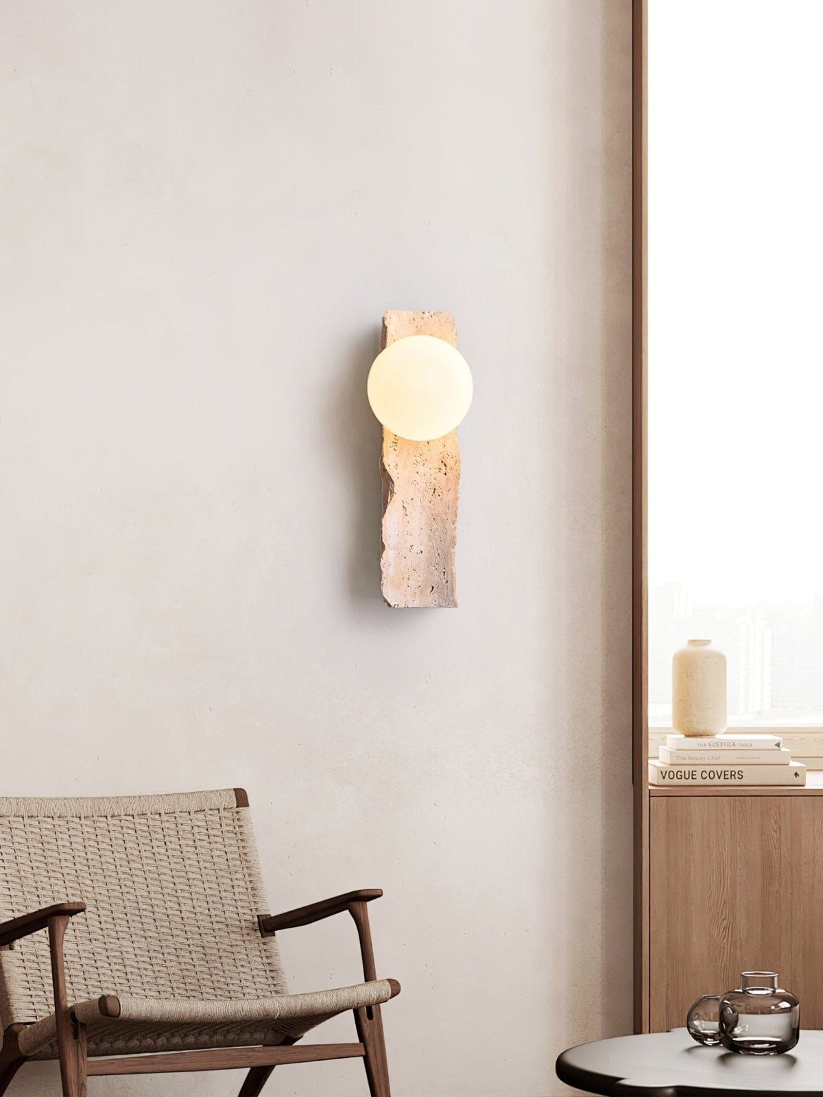 Elnoren aplique de pared en travertino