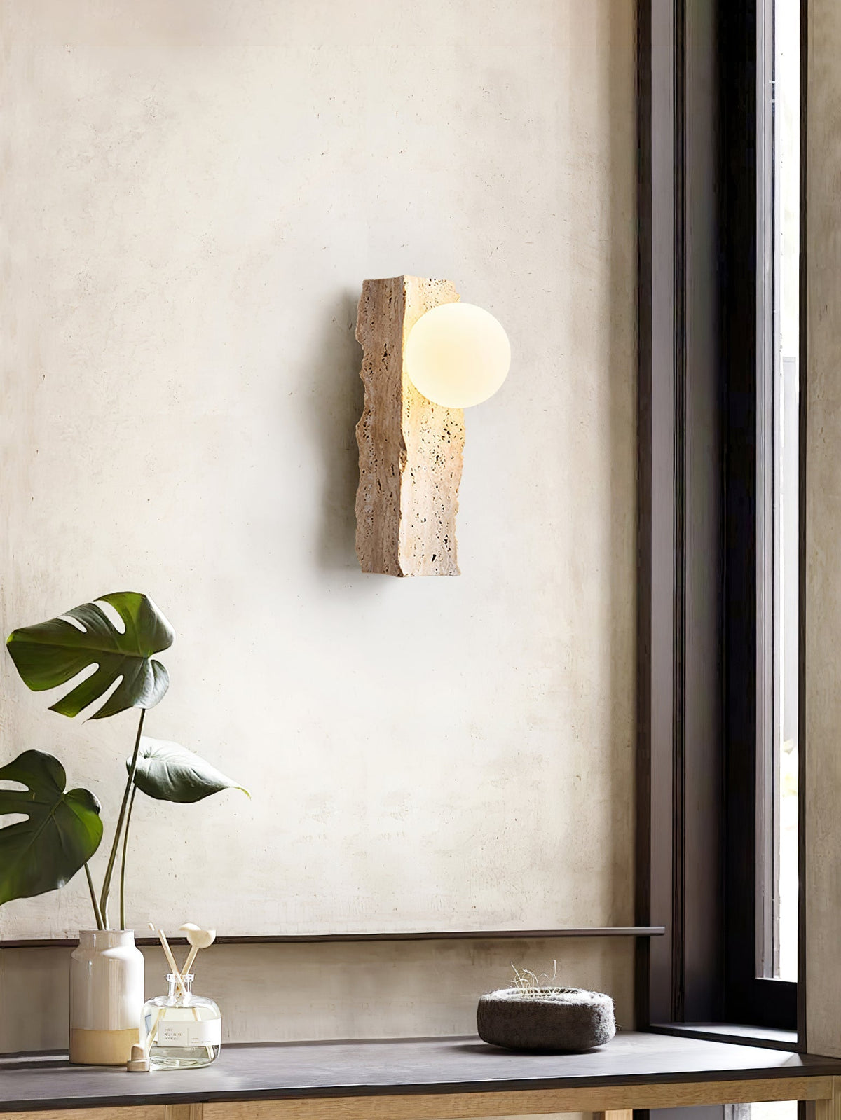 Elnoren aplique de pared en travertino