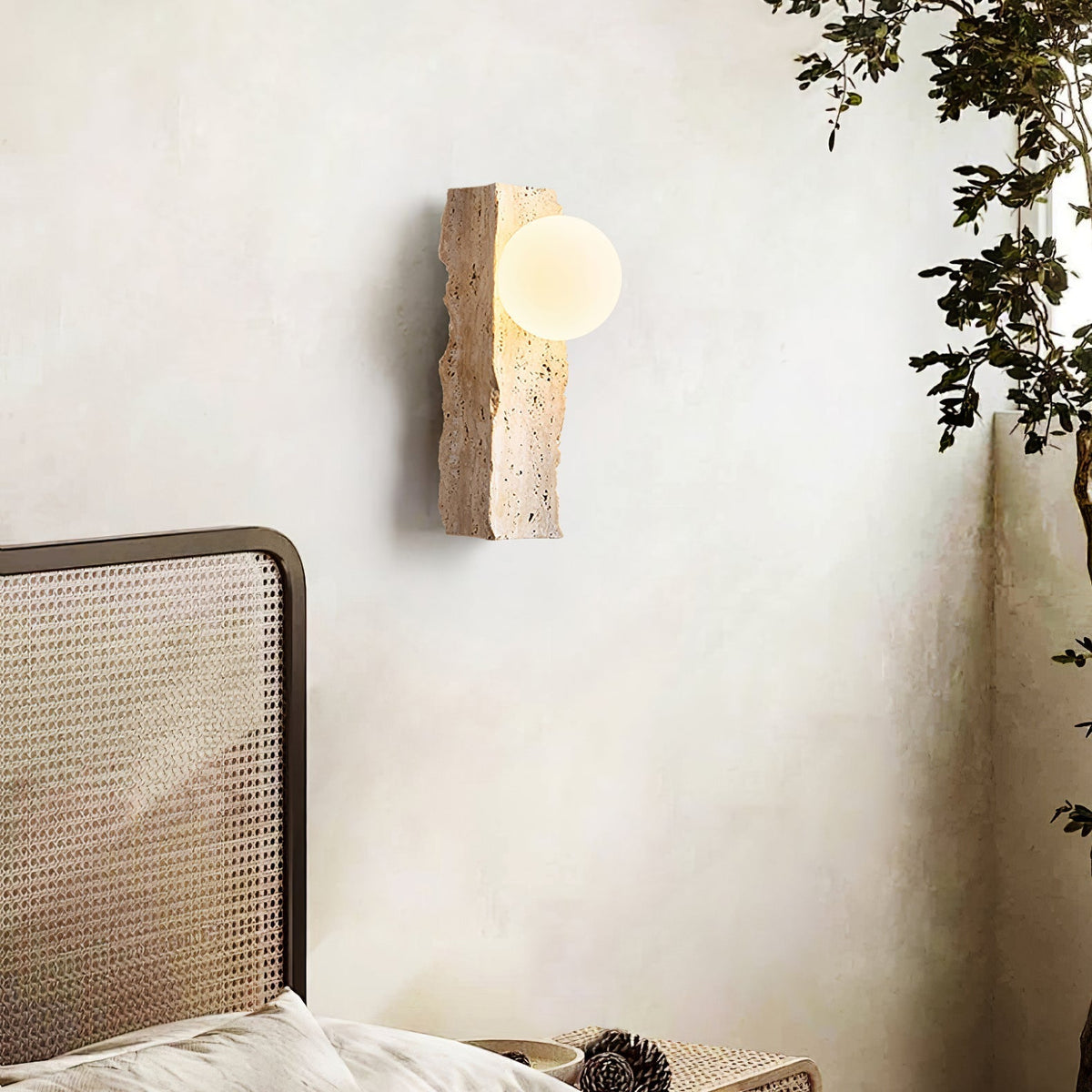 Elnoren aplique de pared en travertino