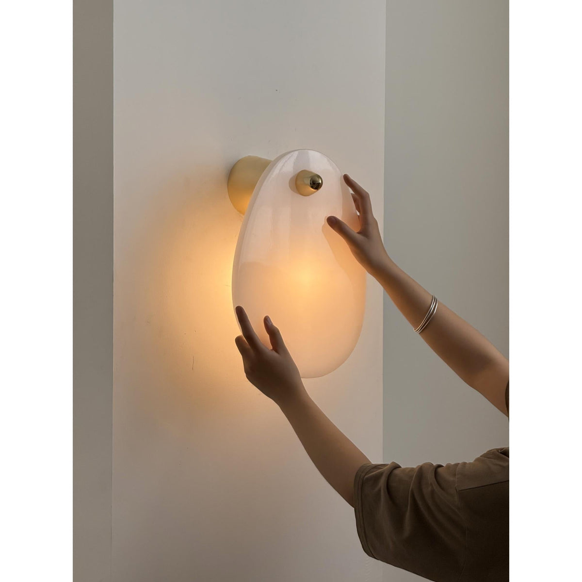 Norduvys aplique de pared moderno de mármol y metal lujoso
