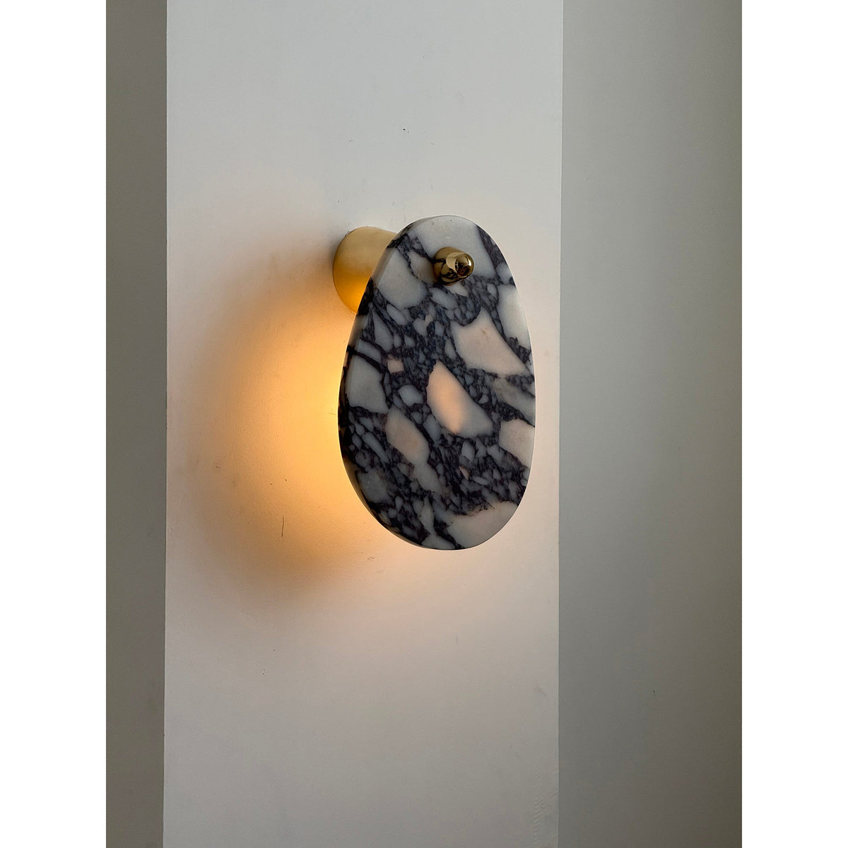 Norduvys aplique de pared moderno de mármol y metal lujoso