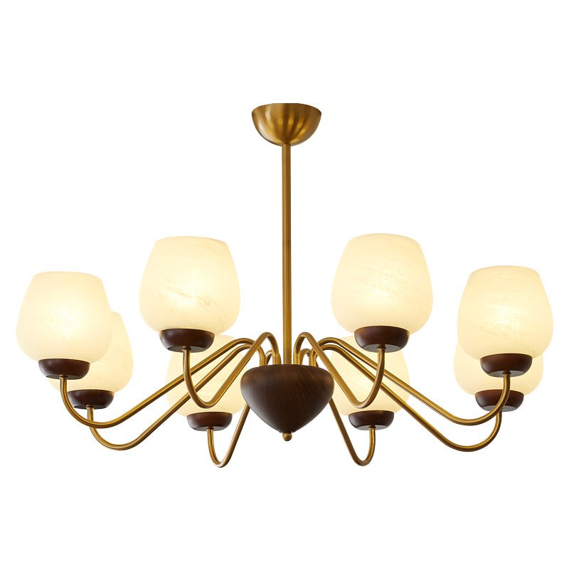 Sytheiel Premium lámpara de araña Elegancia madera vidrio