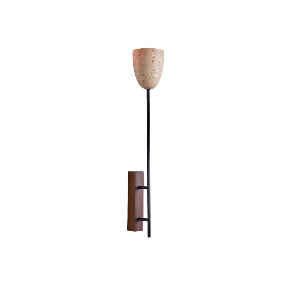Kvennuvyo aplique de pared moderno minimalista de madera de nogal y metal