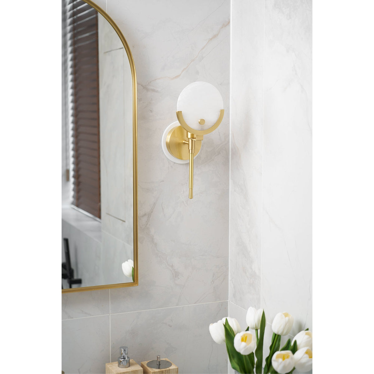Aminex aplique de pared esfera alabastro