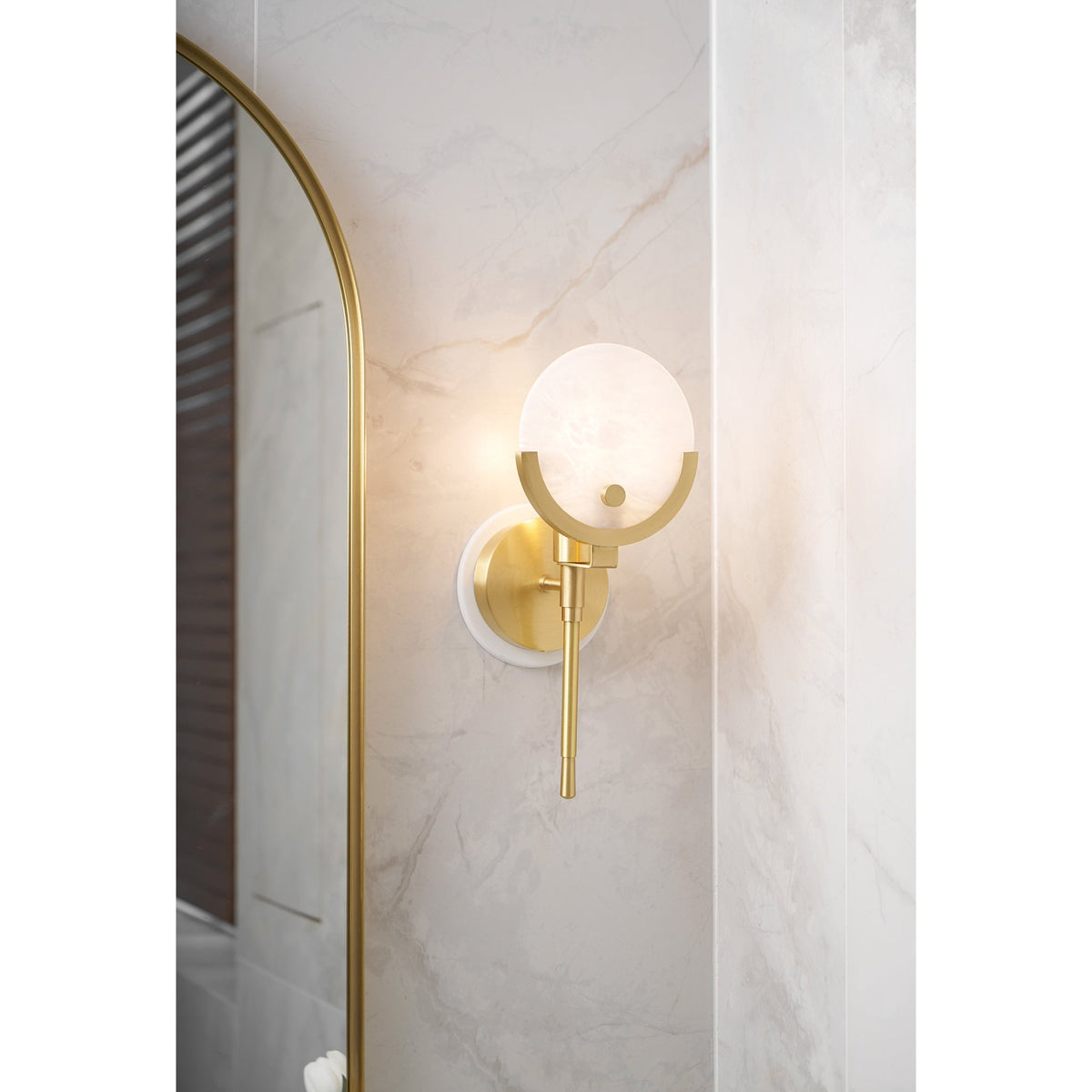 Aminex aplique de pared esfera alabastro