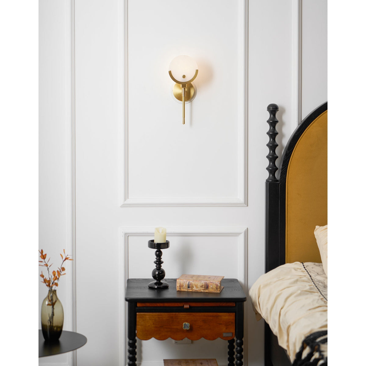 Aminex aplique de pared esfera alabastro