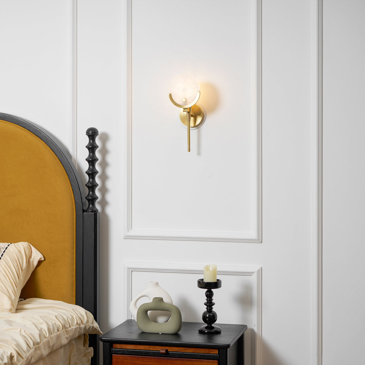 Aminex aplique de pared esfera alabastro