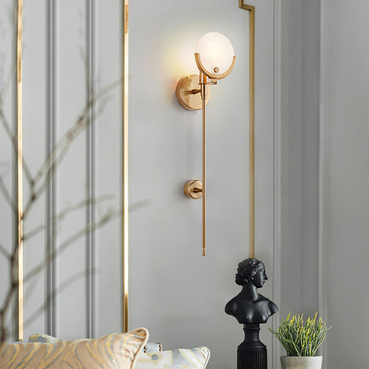 Aminex aplique de pared esfera alabastro