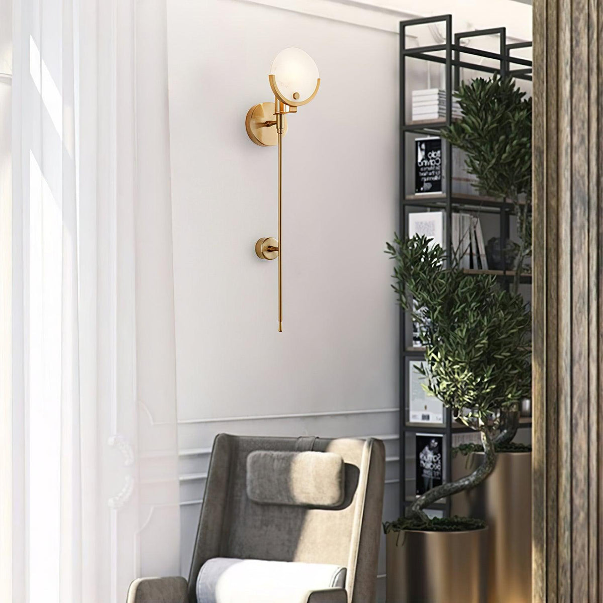 Aminex aplique de pared esfera alabastro