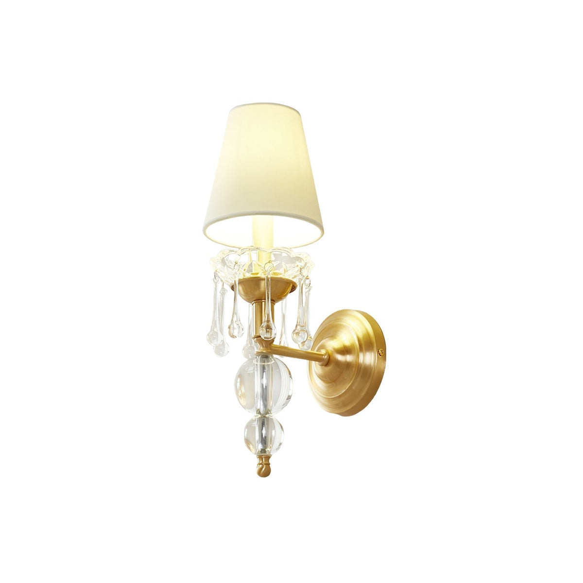 Qvistuvyh aplique de pared postmoderno de lujo con tela y cristal