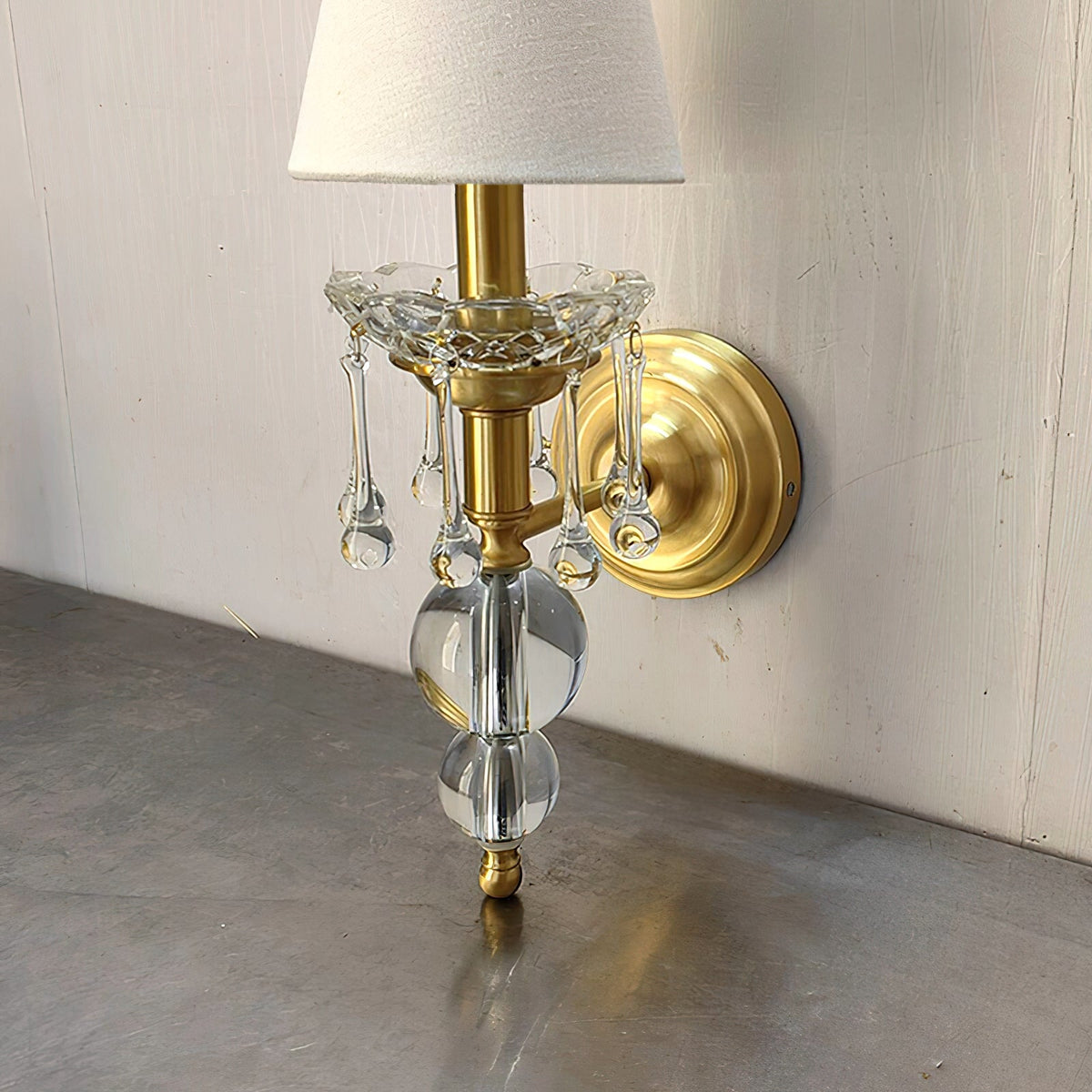 Qvistuvyh aplique de pared postmoderno de lujo con tela y cristal