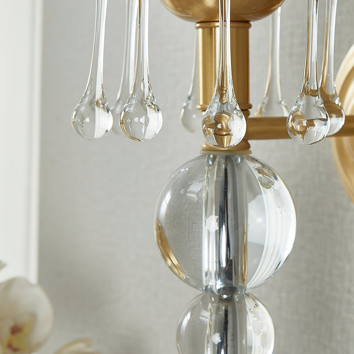 Qvistuvyh aplique de pared postmoderno de lujo con tela y cristal