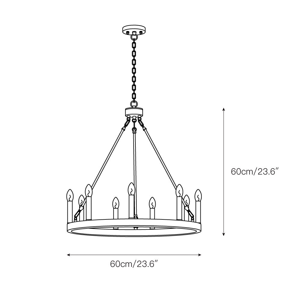 Mjolkuvyo lámpara de araña moderna minimalista de metal