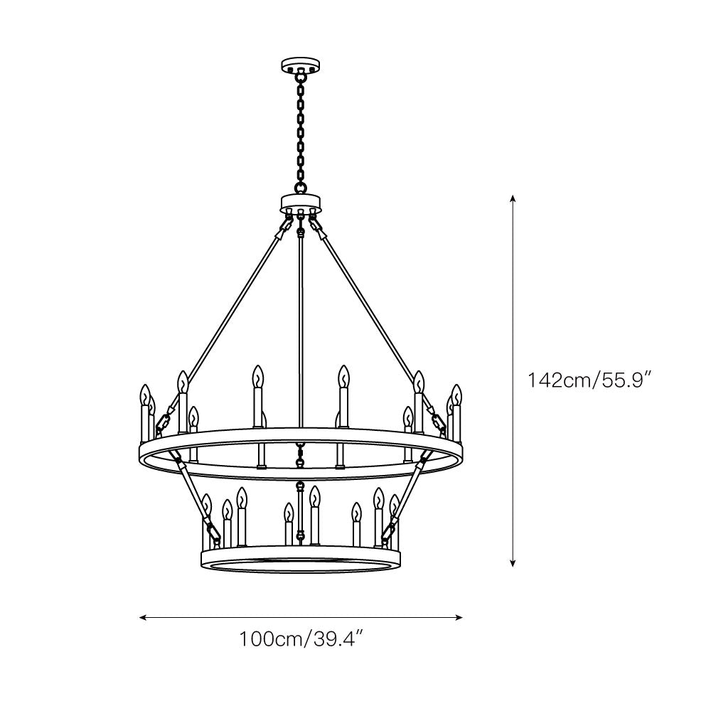 Mjolkuvyo lámpara de araña moderna minimalista de metal