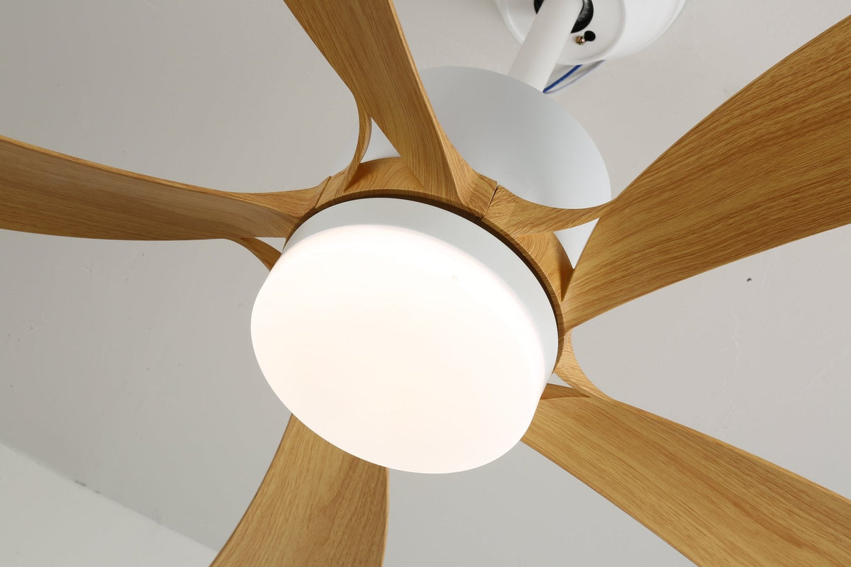 Sylven ventilador de techo con luz moderno de madera