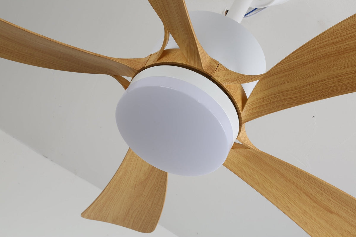 Sylven ventilador de techo con luz moderno de madera