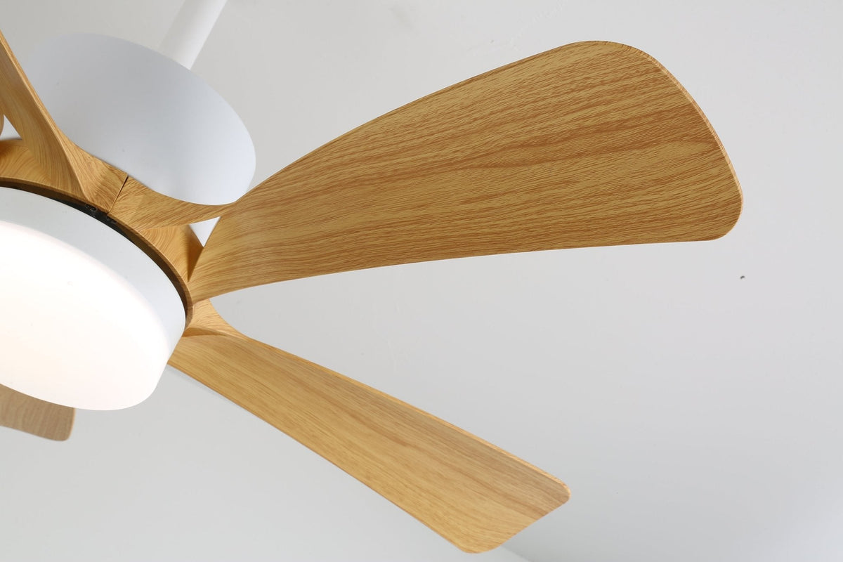 Sylven ventilador de techo con luz moderno de madera