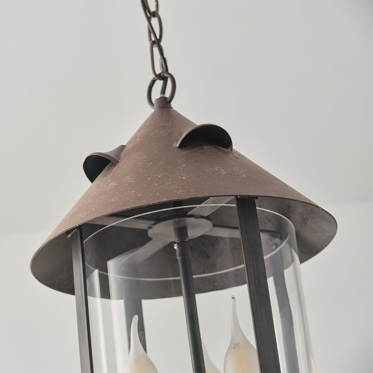 Tinduvyh lámpara colgante vintage industrial de metal y vidrio