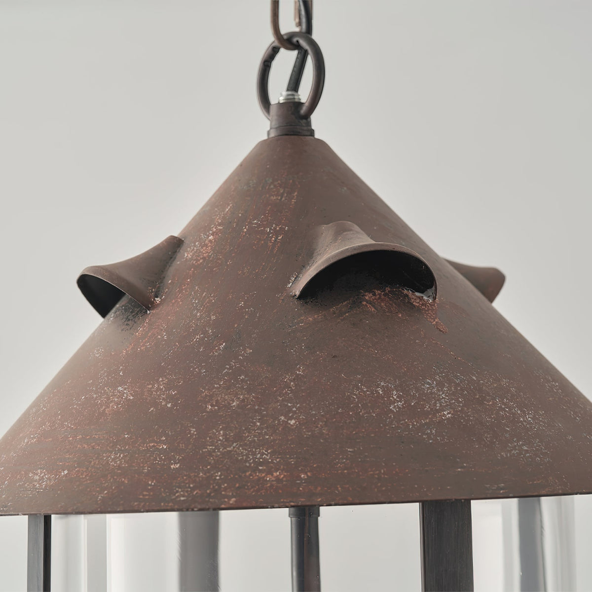 Tinduvyh lámpara colgante vintage industrial de metal y vidrio