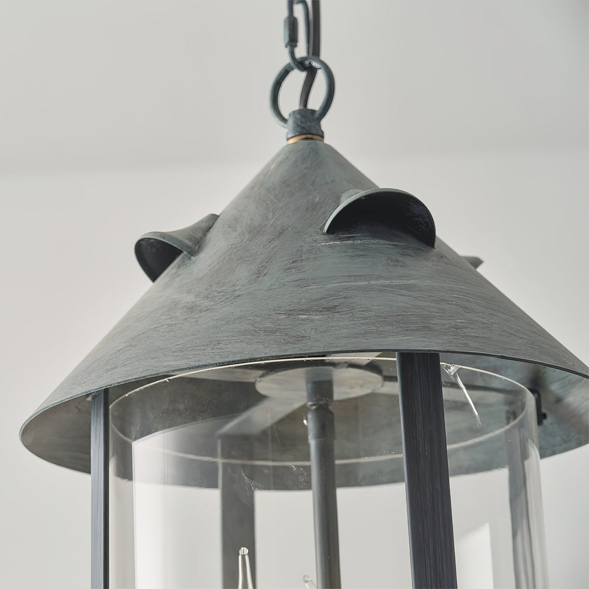 Tinduvyh lámpara colgante vintage industrial de metal y vidrio