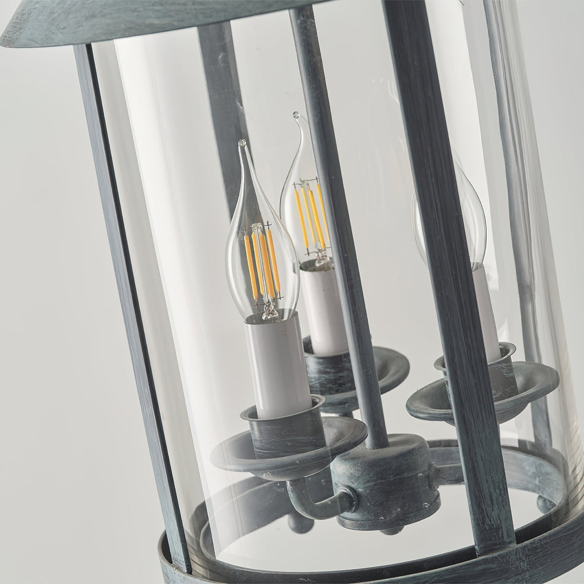 Tinduvyh lámpara colgante vintage industrial de metal y vidrio
