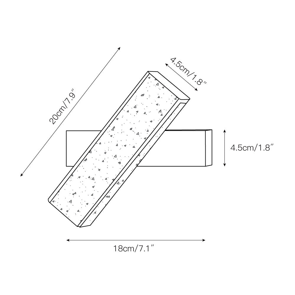 Ostruvyo aplique de pared moderno minimalista lineal en nogal y travertino