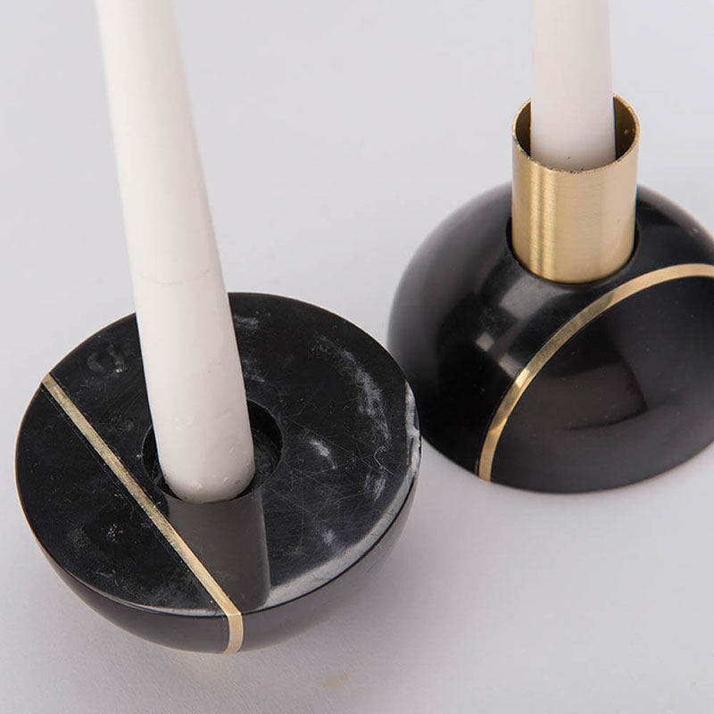 Axis Soporte para vela de esfera de mármol