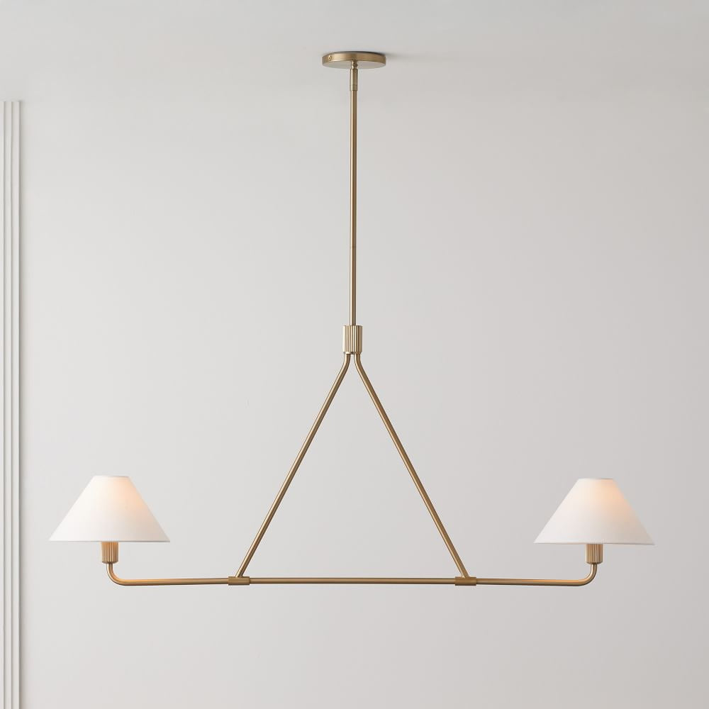 Vase lámpara de araña con pantalla cónica minimalista
