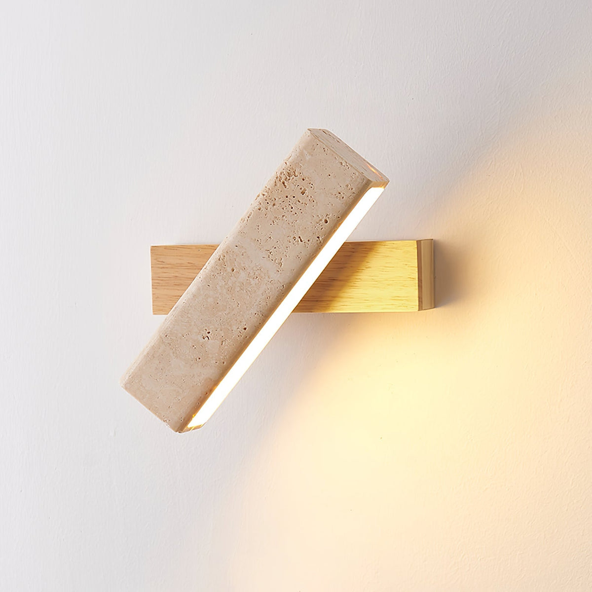 Esorora aplique de pared rectangular de travertino