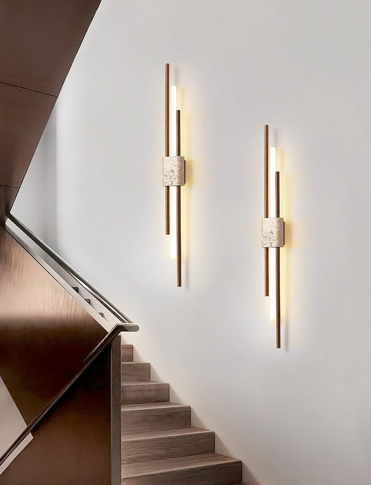 Eden Terra travertino madera nogal aplique de pared