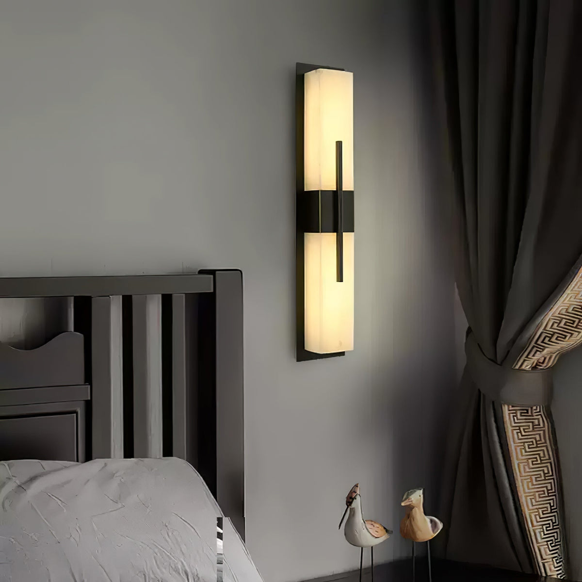 Vellmure aplique de pared gemelo en alabastro