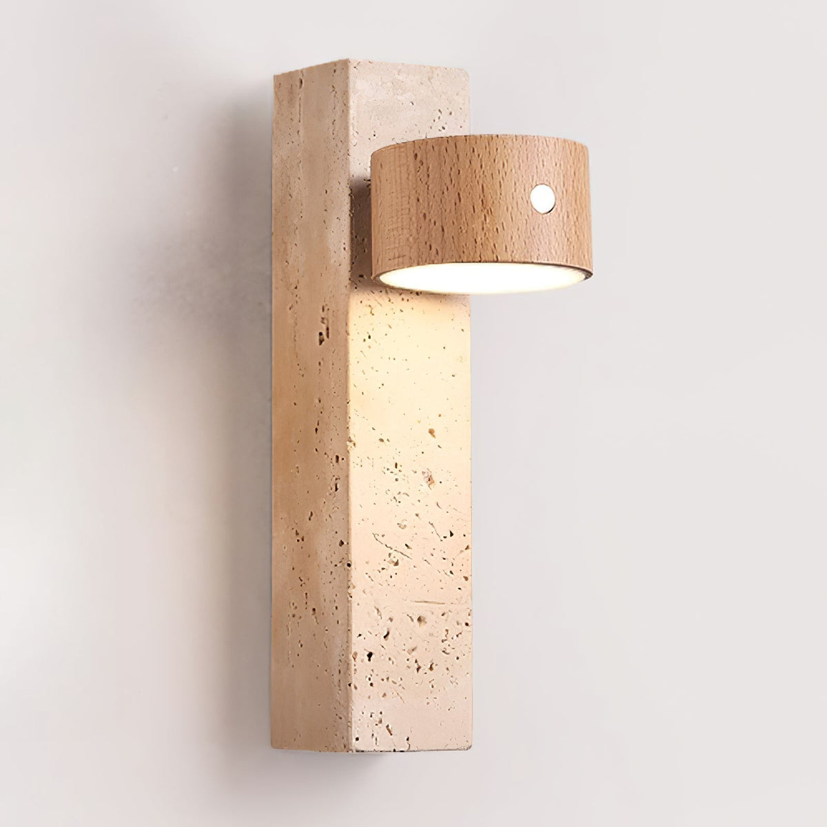 Dalvor aplique de pared rectangular en travertino