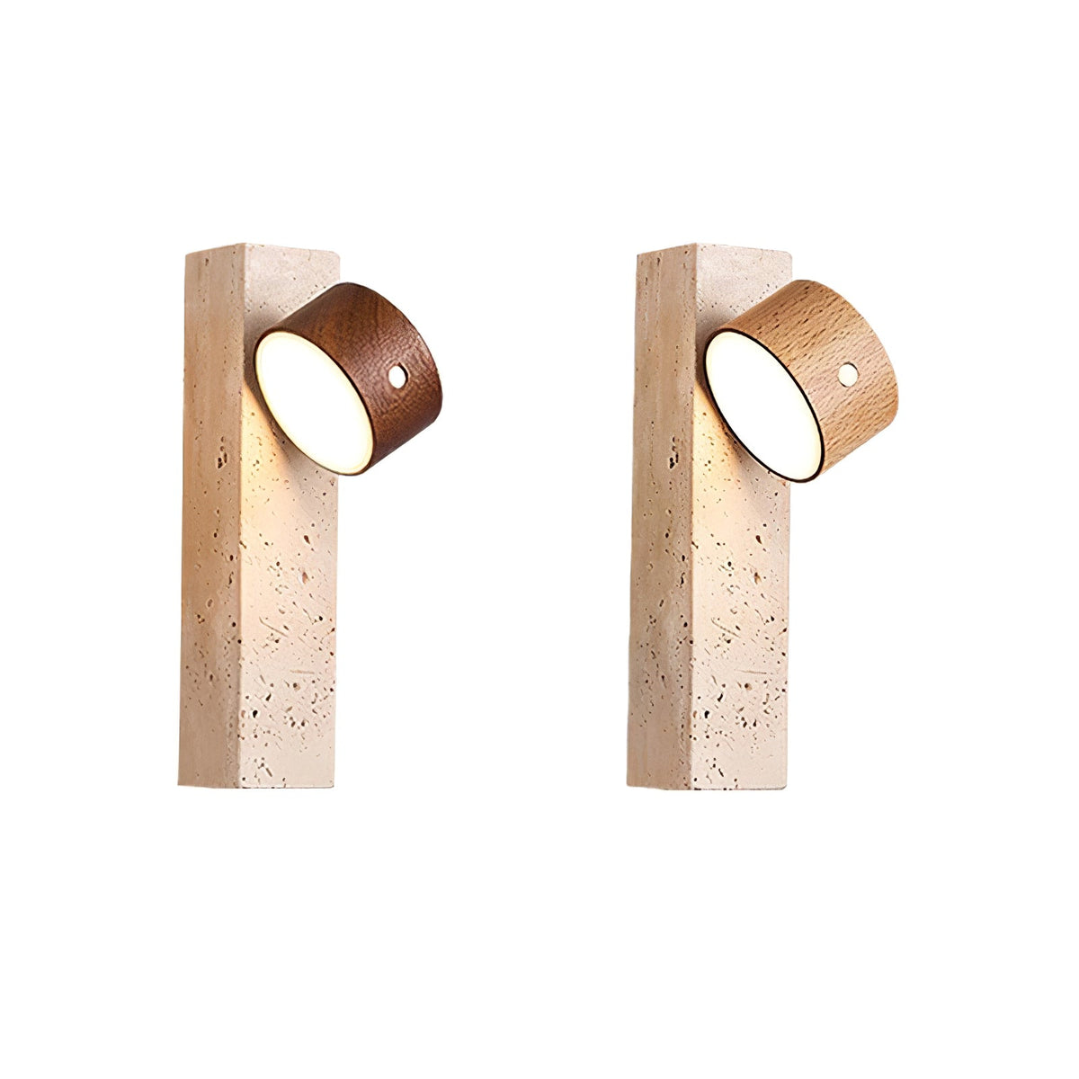 Dalvor aplique de pared rectangular en travertino