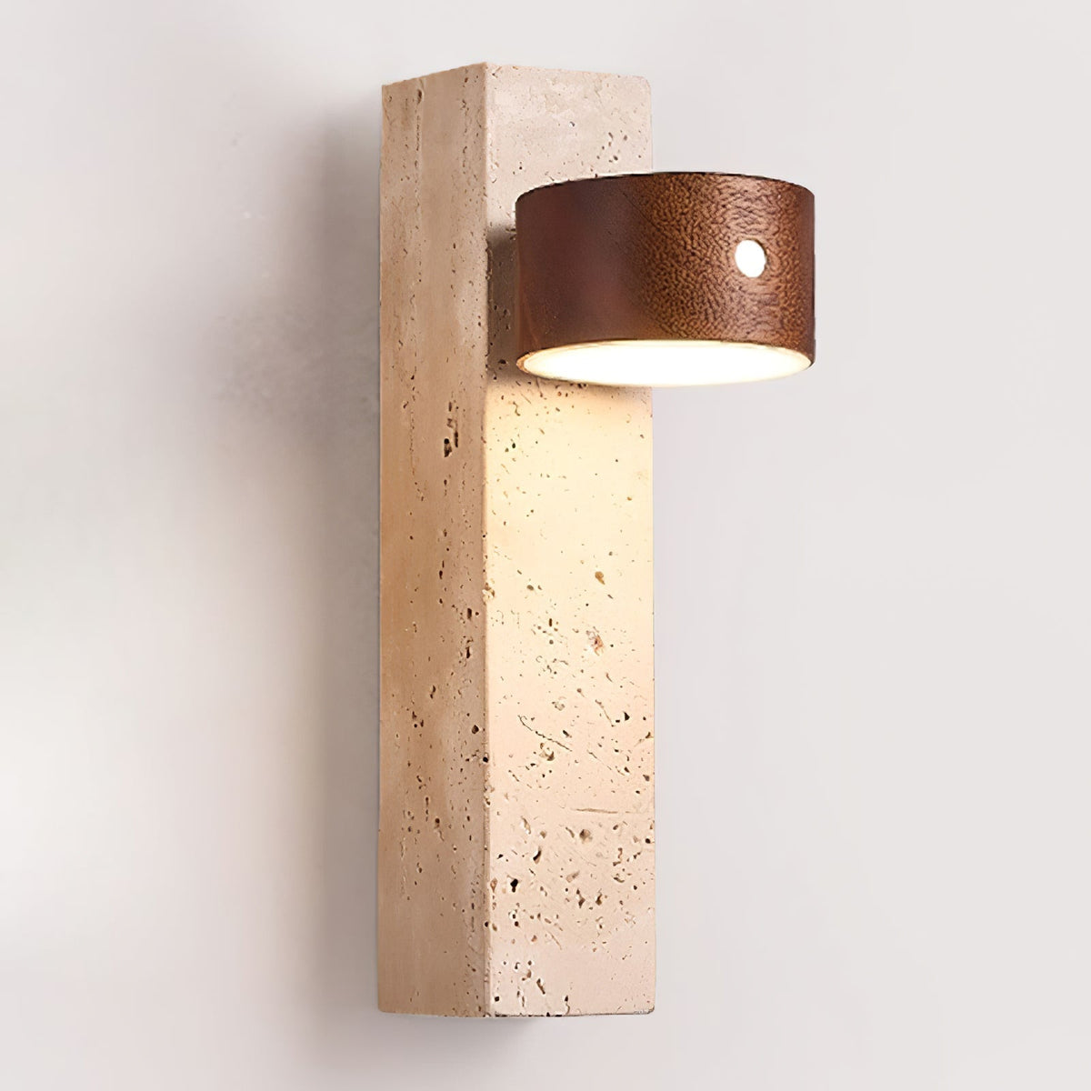 Dalvor aplique de pared rectangular en travertino