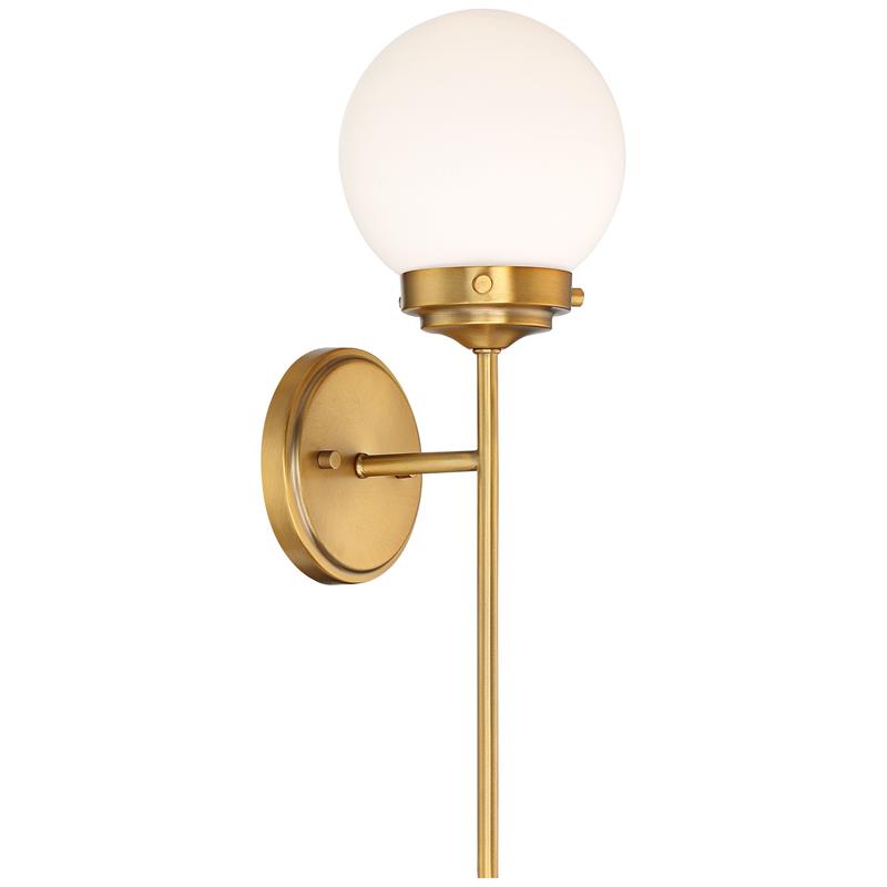 Waegnuvyh aplique de pared moderno minimalista de latón con vidrio