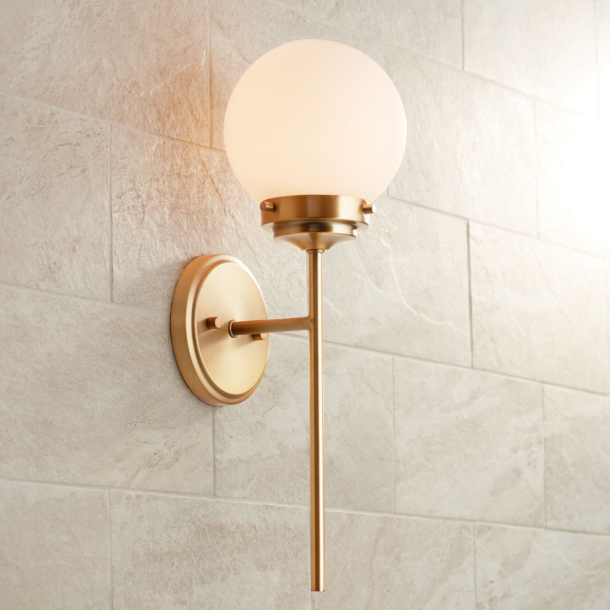 Waegnuvyh aplique de pared moderno minimalista de latón con vidrio