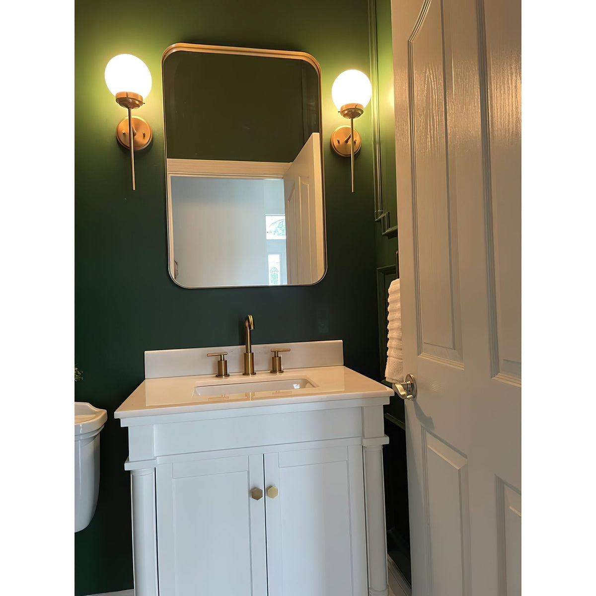 Waegnuvyh aplique de pared moderno minimalista de latón con vidrio