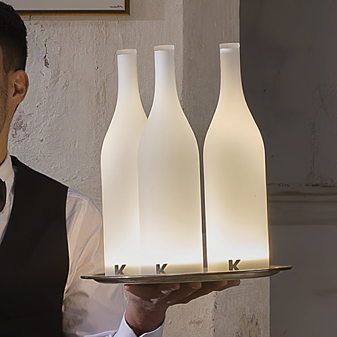 Vino lámpara de mesa con batería integrada