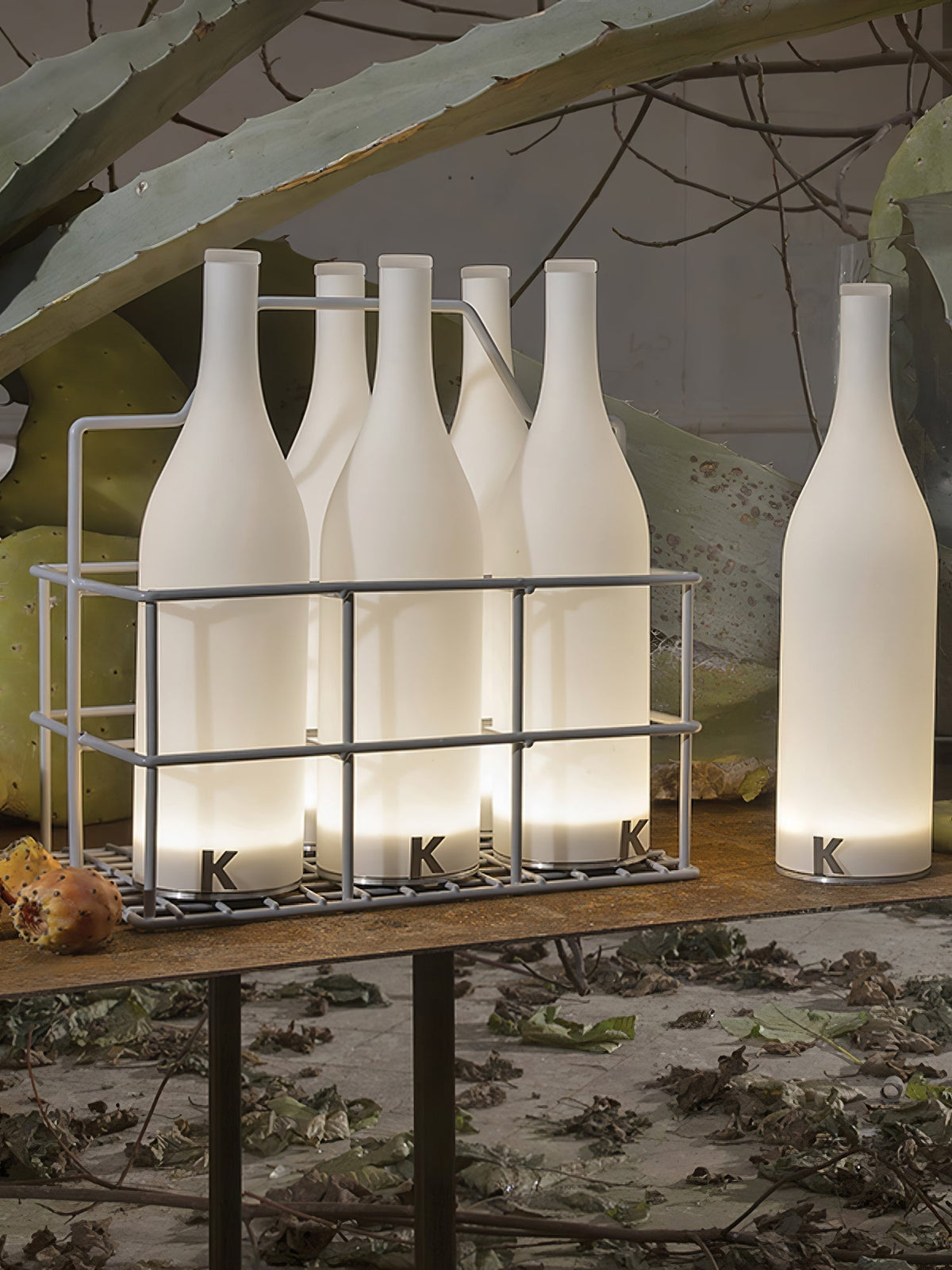 Vino lámpara de mesa con batería integrada