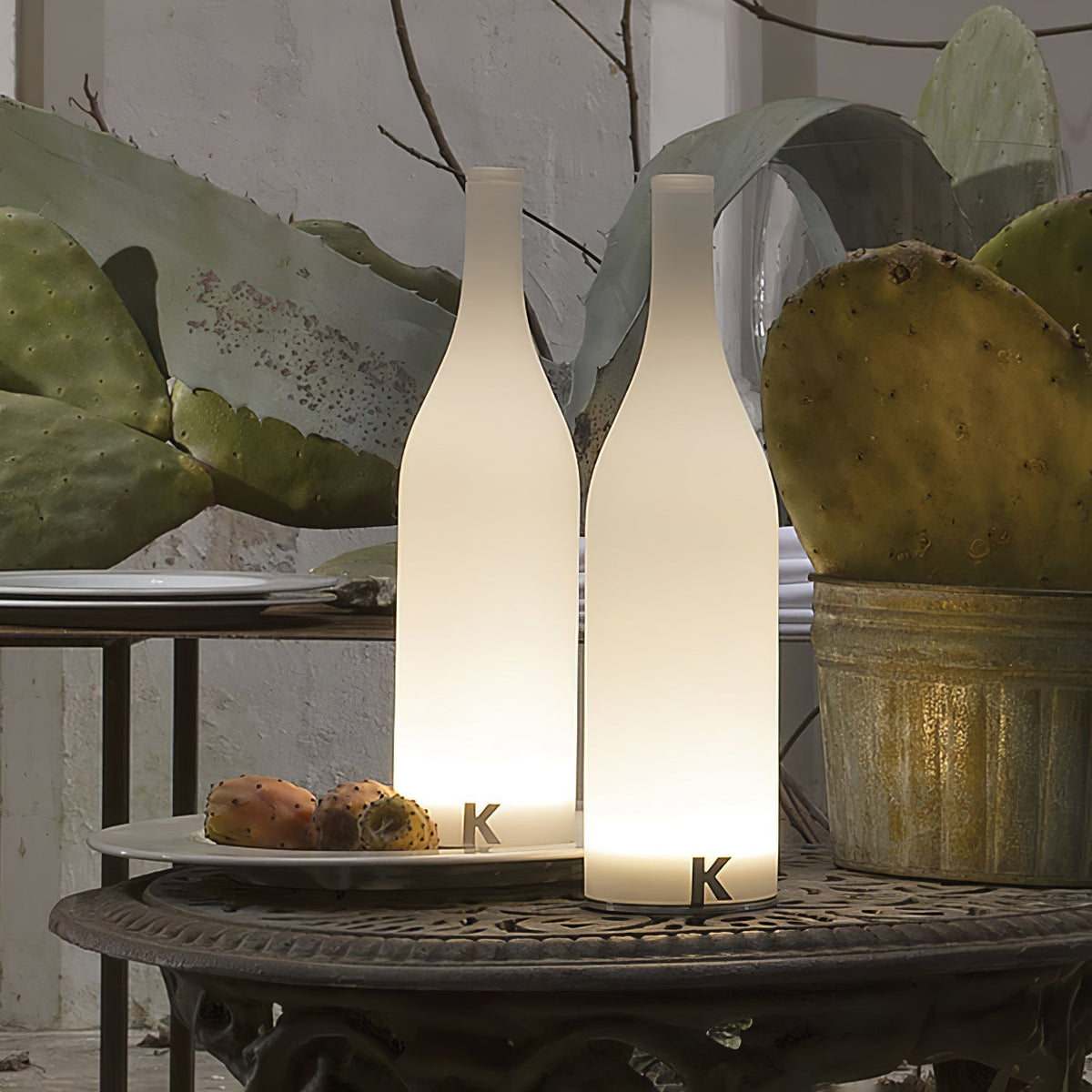 Vino lámpara de mesa con batería integrada