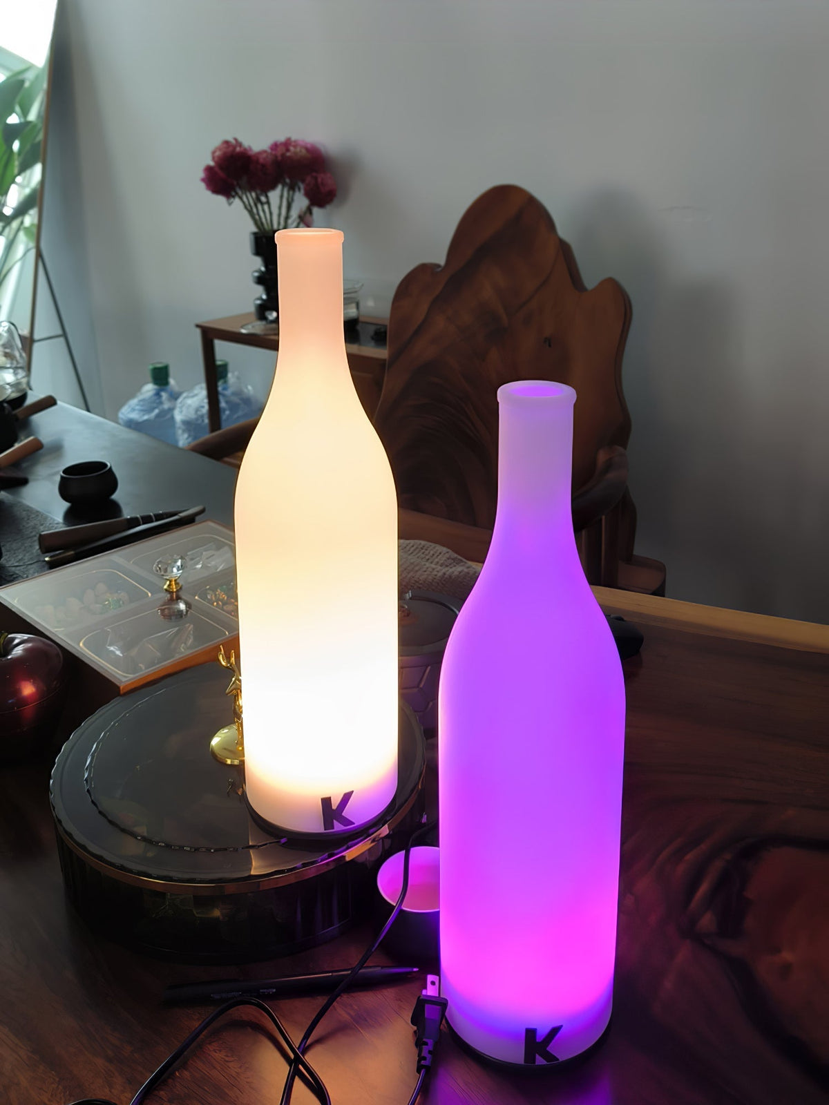 Vino lámpara de mesa con batería integrada