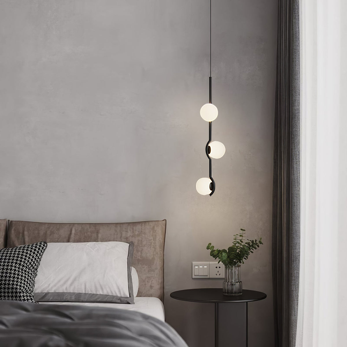 Bora lámpara colgante minimalista de vidrio
